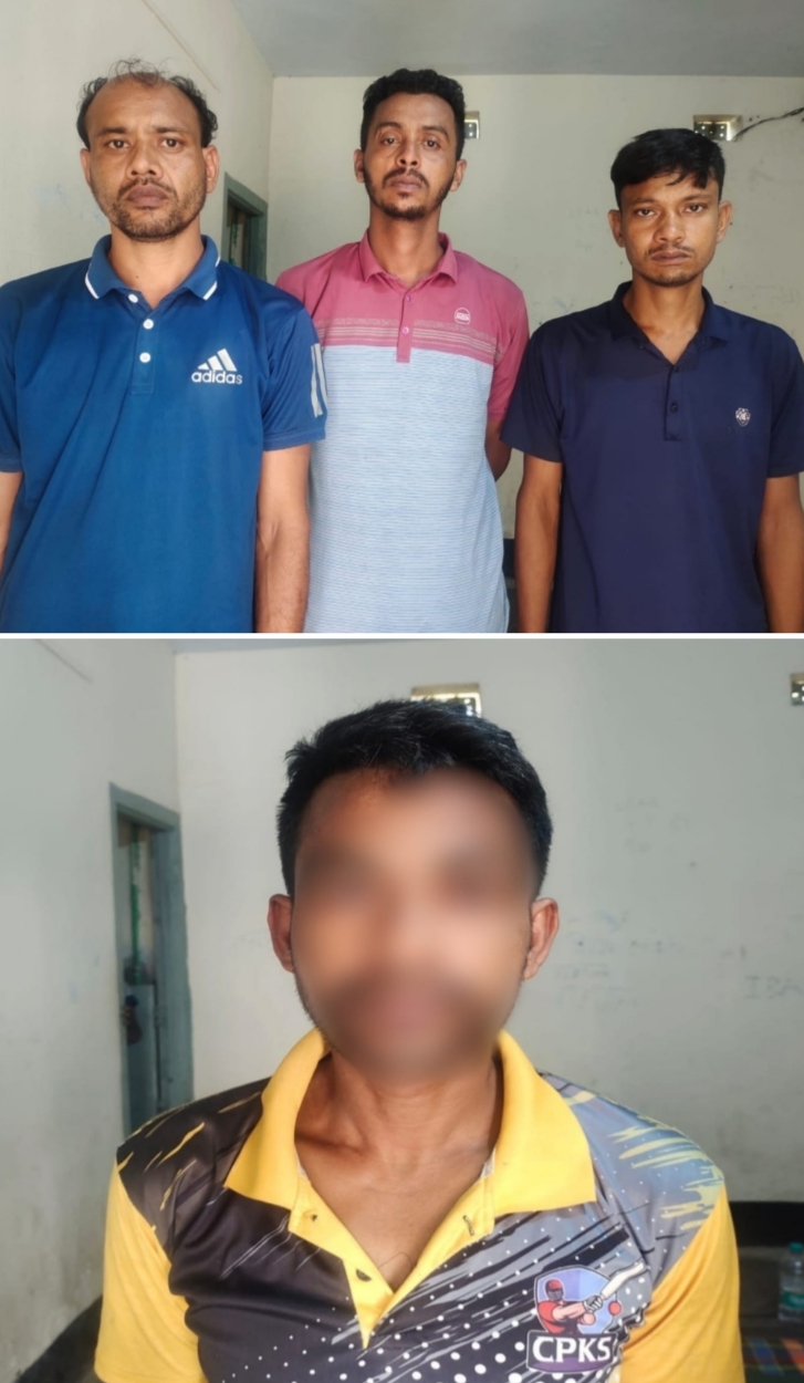 শাহরাস্তিতে ৪ মাদক ব্যবসায়ী আটক, নগদ টাকা সহ মাদকদ্রব্য জব্দ