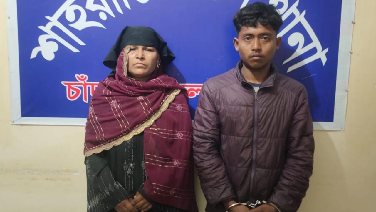 এক কেজি গাঁজাসহ শাহরাস্তিতে ১ মহিলাসহ দুইজন গ্রেফতার।
