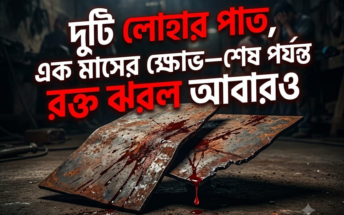 দুটি লোহার পাত, এক মাসের ক্ষোভ—শেষ পর্যন্ত রক্ত ঝরল আবারও