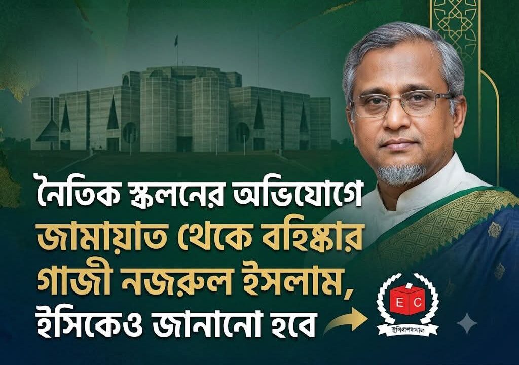 নৈতিক স্খলনের অভিযোগে জামায়াত থেকে বহিষ্কার গাজী নজরুল ইসলাম, ইসিকেও জানানো হবে