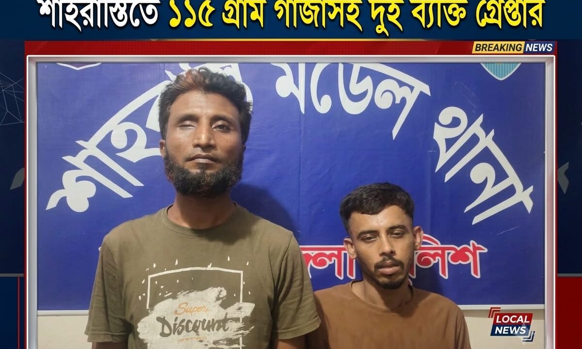 শাহরাস্তিতে ১১৫ গ্রাম গাঁজাসহ দুই ব্যক্তি গ্রেপ্তার