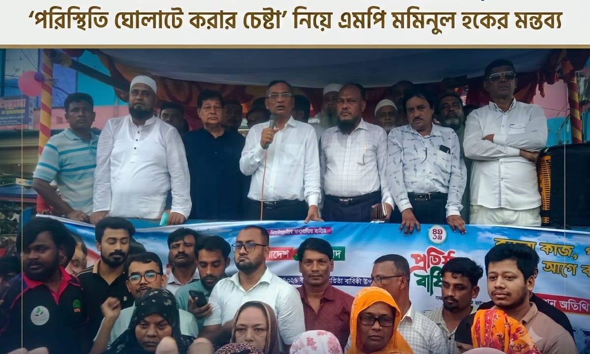 শাহরাস্তিতে বিএনপির প্রতিষ্ঠাবার্ষিকীর র‍্যালি, ‘পরিস্থিতি ঘোলাটে করার চেষ্টা’ নিয়ে এমপি মমিনুল হকের মন্তব্য
