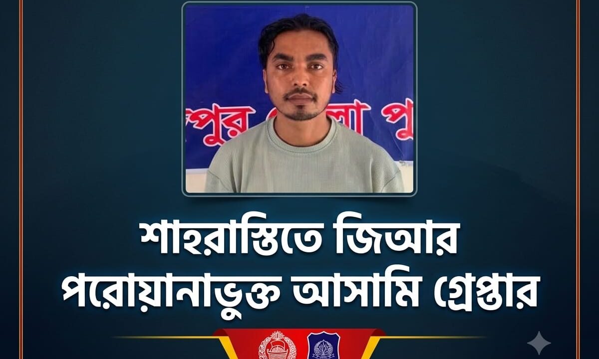 শাহরাস্তিতে জিআর পরোয়ানাভুক্ত আসামি গ্রেপ্তার